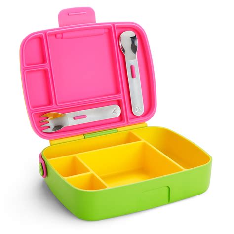 munchkin lunch bento box with stainless steel utensils|Munchkin .